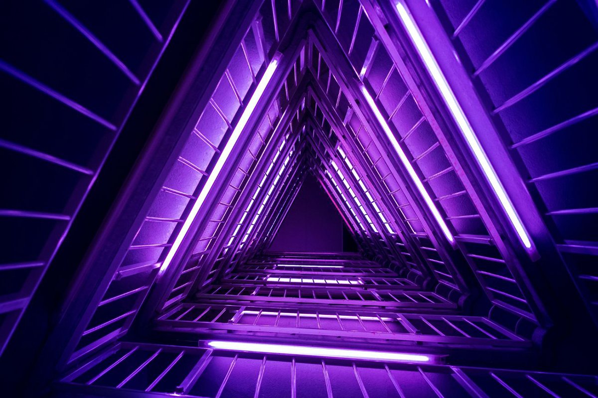 purple triangles