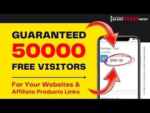 Free 50,000 guaranteed visitors for your website, affiliate links, and offers. Kickstart your 2022 with increased traffic and maximize your online earnings